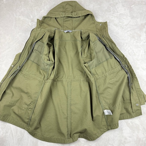 The North Face Military Jacket Womens Large Olive Green Ridgeside Utility Hooded - Picture 7 of 16